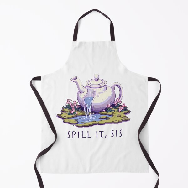 Item preview, "Spill It, Sis" Cute Teapot Design designed and sold by Ashburnsmum2018.