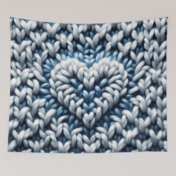 Item preview, Knitted Affection: A Heart in Handcrafted Textiles designed and sold by Vitalka-uk.