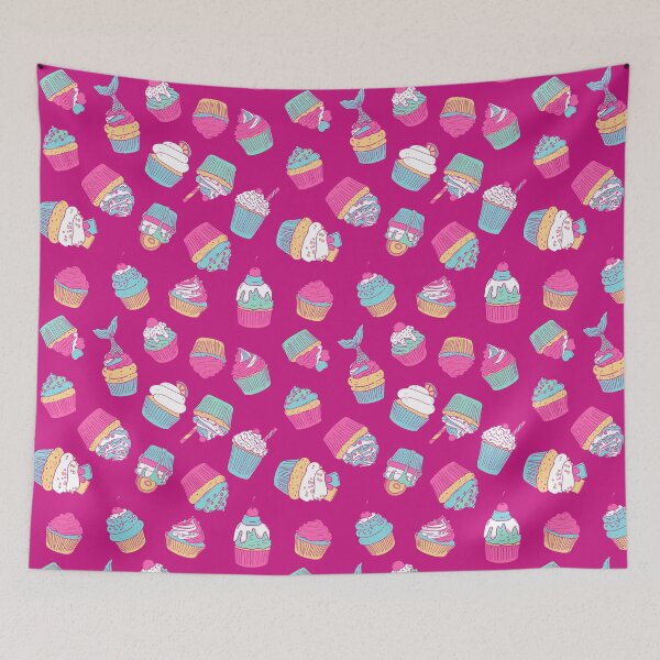 Item preview, CUTE CUPCAKE PATTERN designed and sold by HowreSketch.