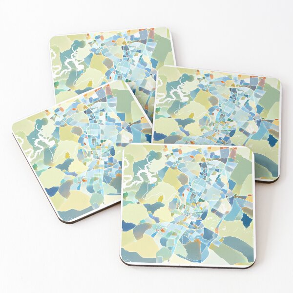 Item preview, Austin Texas City Map - Pastel Color Scheme designed and sold by StylishStacks.