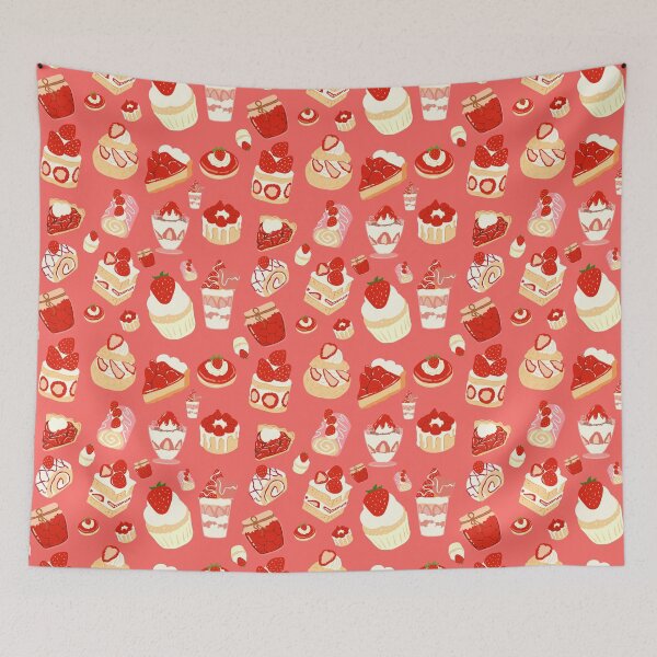 Item preview, STRAWBERRY DESSERT SURFACE PATTERN designed and sold by HowreSketch.