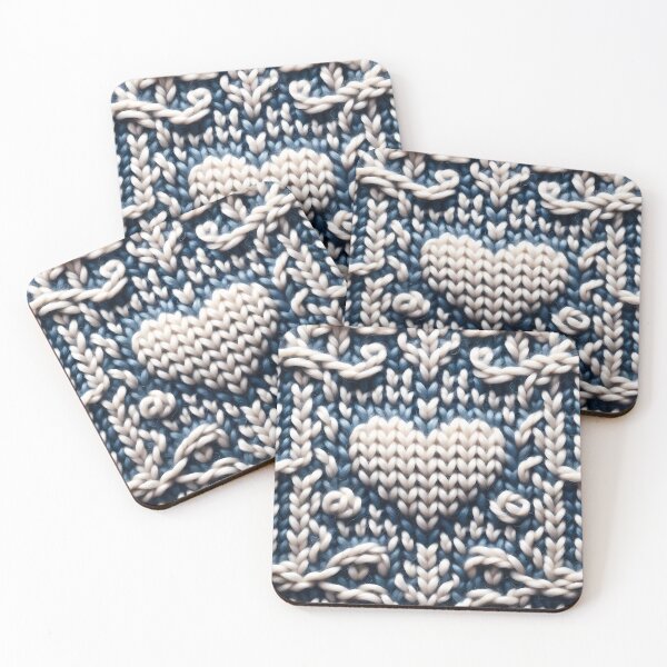 Item preview, Embracing Warmth: Hand-Knitted Heart in Cozy Wool designed and sold by Vitalka-uk.