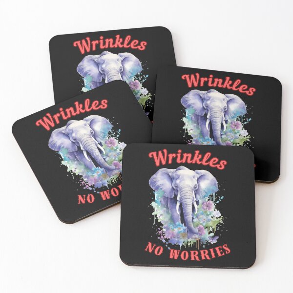 Item preview, Wrinkles, No Worries. colorful elephant designed and sold by ElephantVibes.