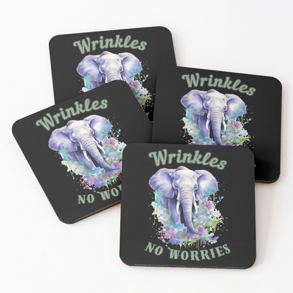 Item preview, Wrinkles, No Worries. elephant portrait designed and sold by ElephantVibes.