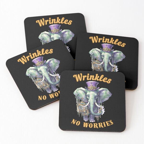 Item preview, Wrinkles, No Worries. watercolor elephant designed and sold by ElephantVibes.