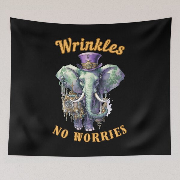 Item preview, Wrinkles, No Worries. watercolor elephant designed and sold by ElephantVibes.