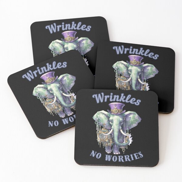 Item preview, Wrinkles, No Worries. elephant quote designed and sold by ElephantVibes.