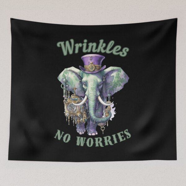 Item preview, Wrinkles, No Worries. Flower elephant designed and sold by ElephantVibes.