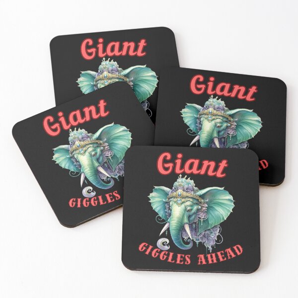 Item preview, Giant Giggles Ahead. colorful elephant designed and sold by ElephantVibes.