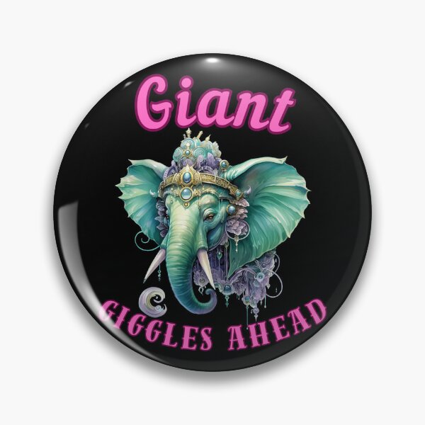 Item preview, Giant Giggles Ahead. elephant head designed and sold by ElephantVibes.