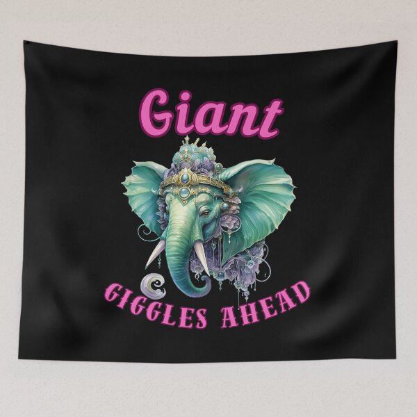 Item preview, Giant Giggles Ahead. elephant head designed and sold by ElephantVibes.
