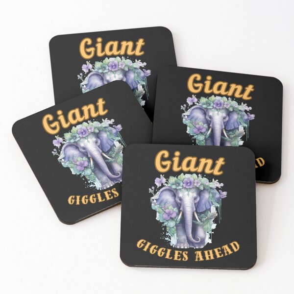 Item preview, Giant Giggles Ahead. watercolor elephant designed and sold by ElephantVibes.