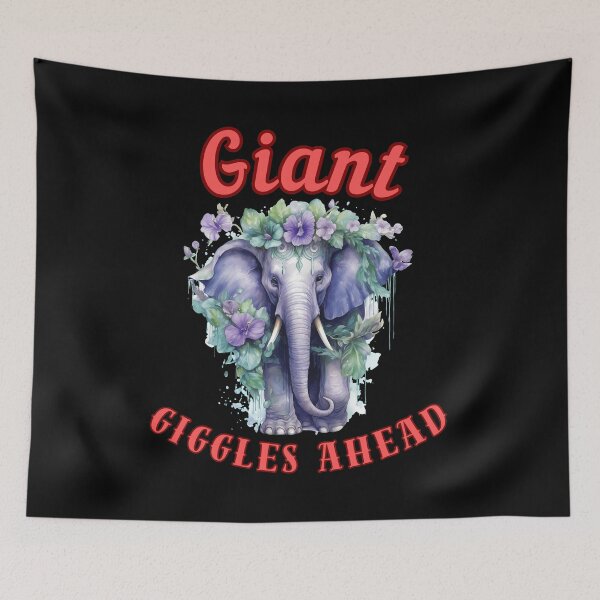 Item preview, Giant Giggles Ahead. happy elephant designed and sold by ElephantVibes.