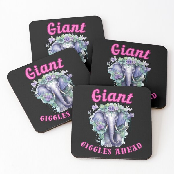 Item preview, Giant Giggles Ahead. elephant saying designed and sold by ElephantVibes.