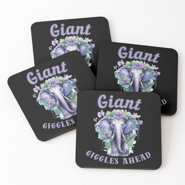 Item preview, Giant Giggles Ahead. elephant quote designed and sold by ElephantVibes.