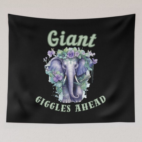 Item preview, Giant Giggles Ahead. Flower elephant designed and sold by ElephantVibes.