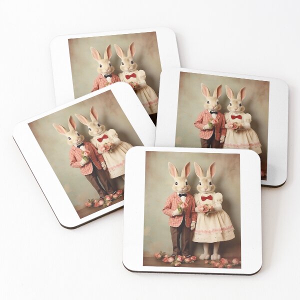 Item preview, Retro Rabbit Amour - A Nostalgic Journey Through Valentine's Elegance designed and sold by Silver Medal.