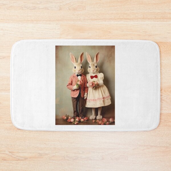 Item preview, Retro Rabbit Amour - A Nostalgic Journey Through Valentine's Elegance designed and sold by Silver Medal.