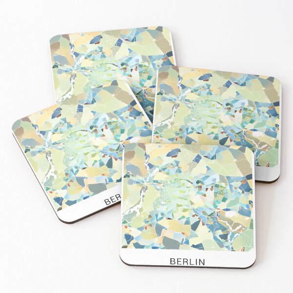 Item preview, Berlin Germany Named City Map - Pastel Color Scheme designed and sold by StylishStacks.
