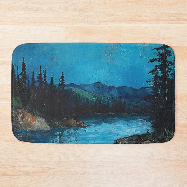 Item preview, Secluded Pond Surrounded by Pines - Under the Moon designed and sold by HausKatz.