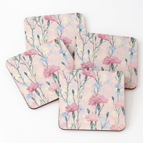 Item preview, Soft Pastel Carnations - Floral Pattern designed and sold by HAL2501.