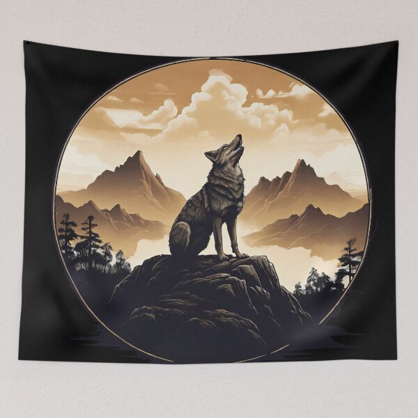 Item preview, Loneliness of the Wolf: Mountain Twilight designed and sold by MarketMovers.