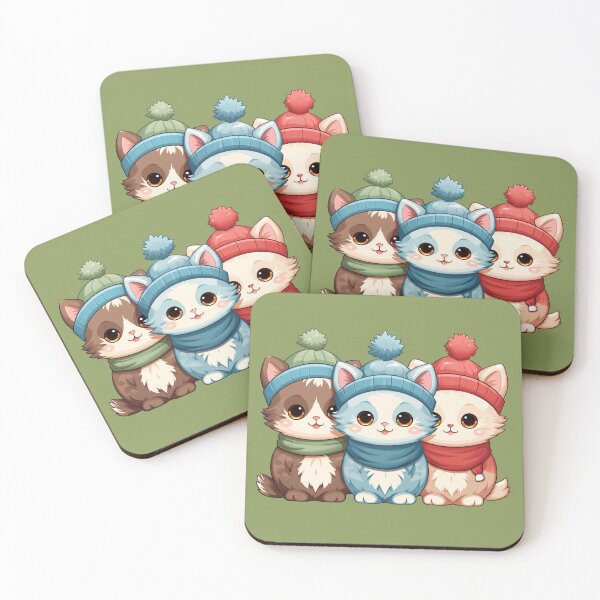Item preview, 3 Winter Kitties - Warm your heart with cute kitties! designed and sold by Simply Figs.