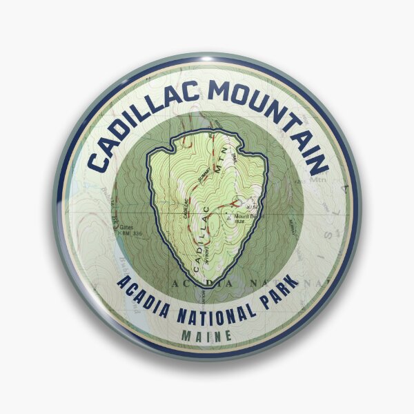 Vista previa del artículo con la obra «Mapa de recuerdos de Acadia - Montaña Cadillac», diseñado y vendido por Willz Designz.