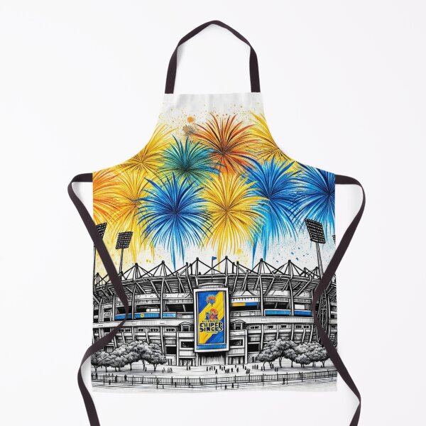 Item preview, M.A. Chidambaram Stadium (Chepauk) Chennai Single Line Watercolor designed and sold by ArtfulMiller.