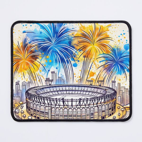 Item preview, Wankhede Stadium, Mumbai Single Line Watercolor designed and sold by ArtfulMiller.