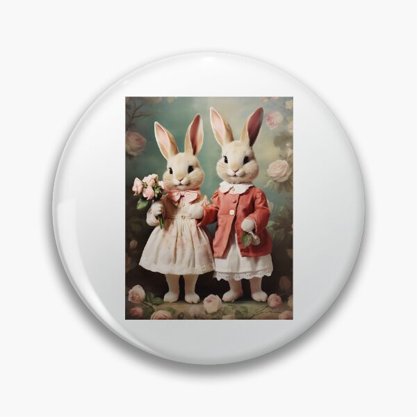 Item preview, Enchanted Bunny Courtship - The Art of Old-World Valentine's Romance designed and sold by Silver Medal.