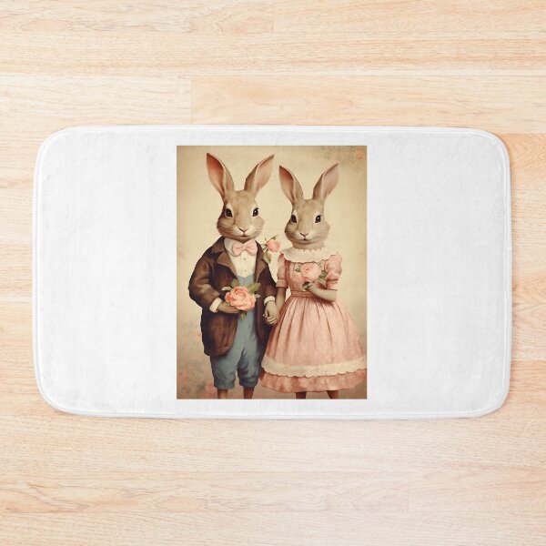 Item preview, Retro Rabbit Rendezvous - A Vintage Valentine's Day Encounter designed and sold by Silver Medal.