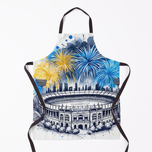Item preview, Wankhede Stadium, Mumbai Single Line Watercolor designed and sold by ArtfulMiller.