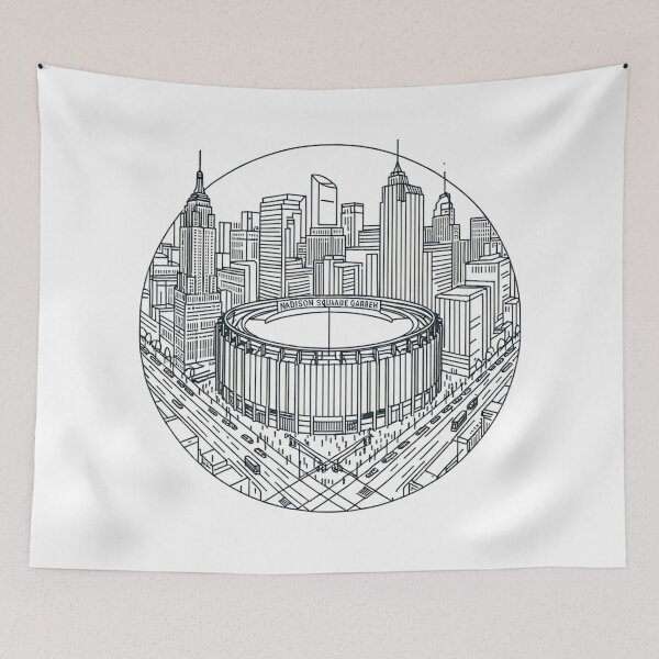 Item preview, Madison Square Garden, Fine Line Drawing designed and sold by ArtfulMiller.