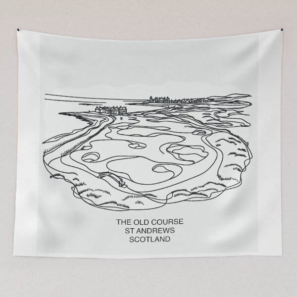 Item preview, The Old Course, Single Line Drawing designed and sold by ArtfulMiller.