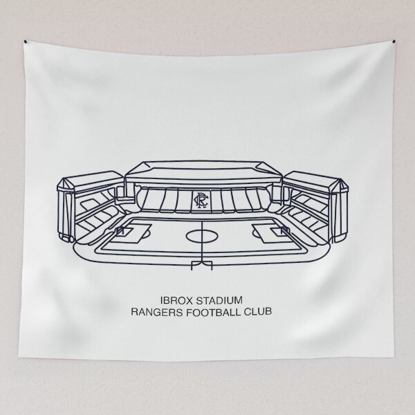 Item preview, Rangers Ibrox Stadium, Single Line Drawing designed and sold by ArtfulMiller.