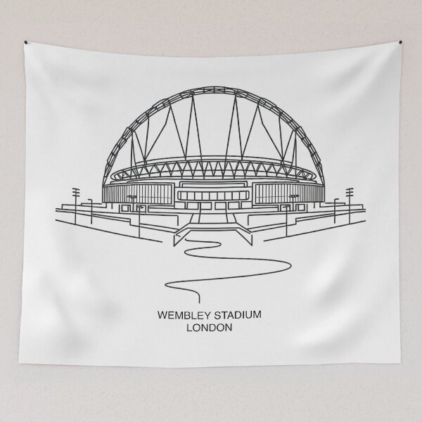 Item preview, Wembley Stadium London, Single Line Drawing designed and sold by ArtfulMiller.