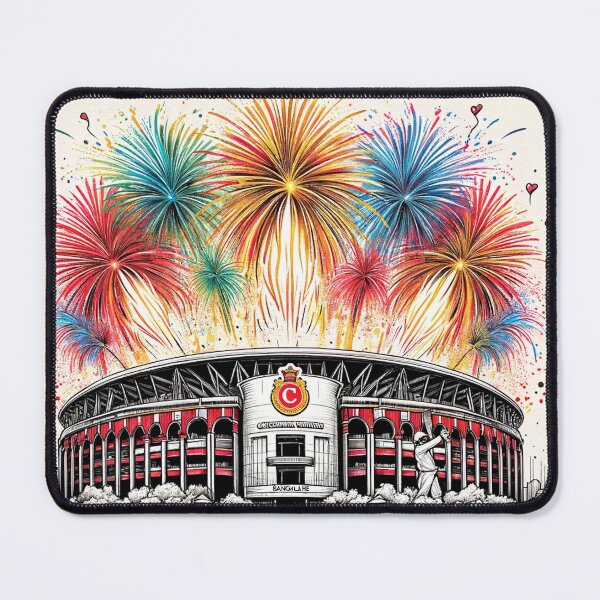 Item preview, M. Chinnaswamy Stadium, Bangalore, Single Line Watercolour designed and sold by ArtfulMiller.