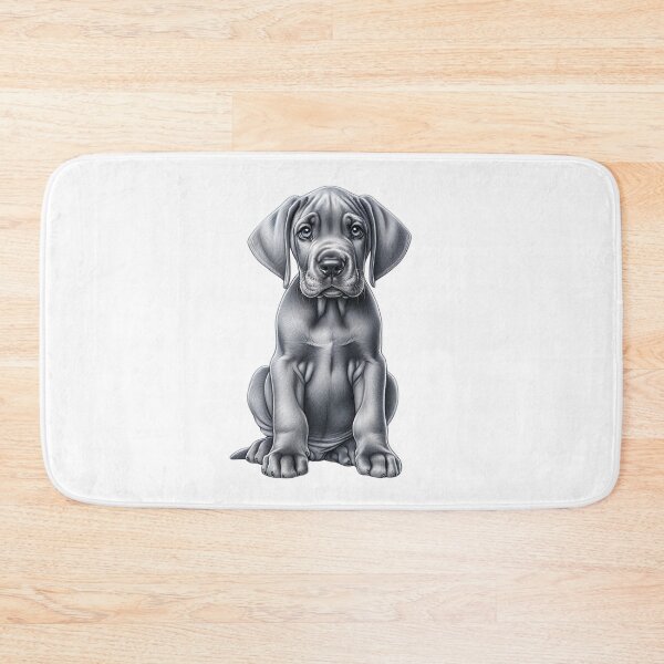 Item preview, Great Dane Puppy Dog Grey / Silver Drawing designed and sold by CharmStudio.