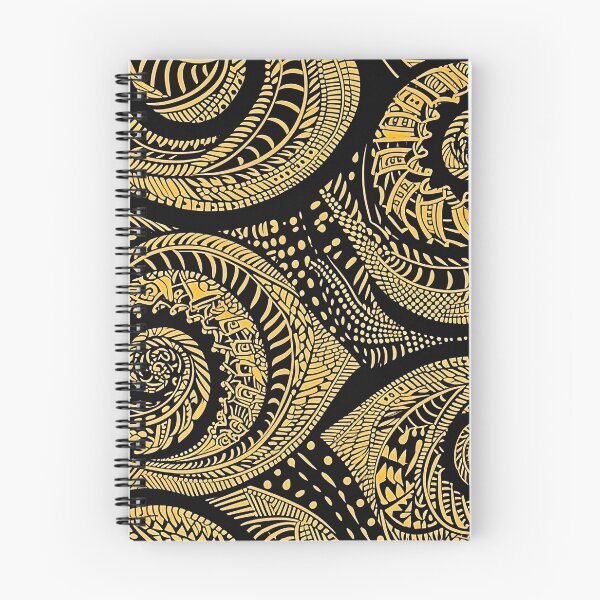 Item preview, Yellow Batik Pattern #2 - Flowing Design on Black designed and sold by HausKatz.