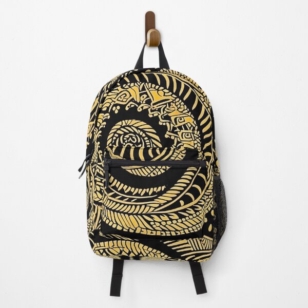Item preview, Yellow Batik Pattern #2 - Flowing Design on Black designed and sold by HausKatz.