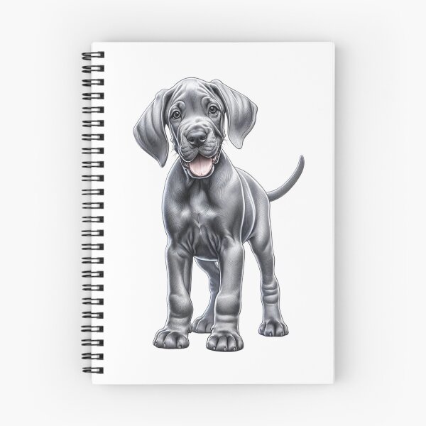 Item preview, Dibujo Perro Gran Danés Gris/Plata designed and sold by CharmStudio.