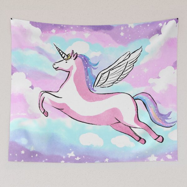 Item preview, Vintage 1980s Watercolor Unicorn  designed and sold by AnimaliaStar.