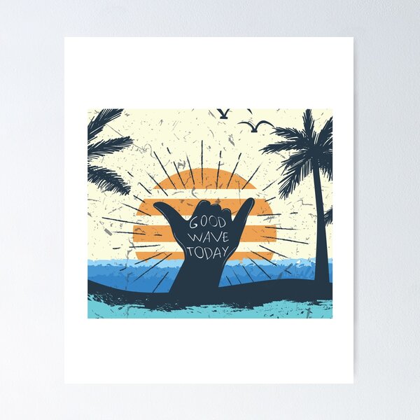 Item preview, Sun, Palm Tree, Ocean, Sea - Dood Wave Today designed and sold by DesignNIO.