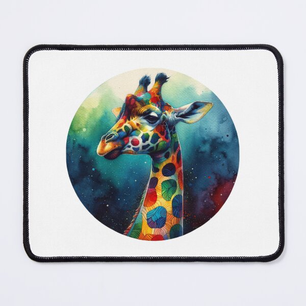 Item preview, Colorful Giraffe Watercolor Portrait designed and sold by CharmStudio.