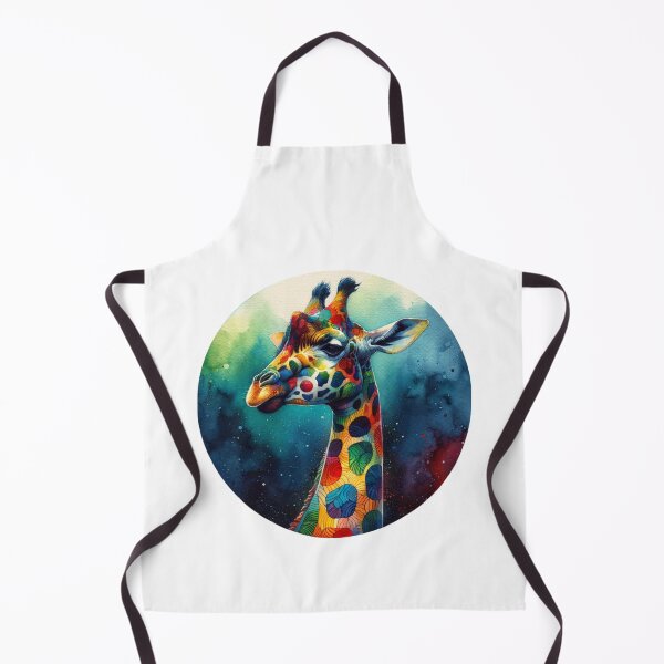Item preview, Colorful Giraffe Watercolor Portrait designed and sold by CharmStudio.