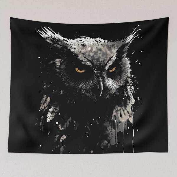 Item preview, Nocturnal Revenge Gray Owl designed and sold by Spookyashell.