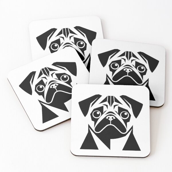 Item preview, Pug, minimalist style designed and sold by hiddenlayers.