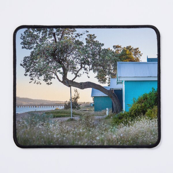 Item preview, Dromana Boat Sheds and Banksia Tree, Mornington Peninsula, Victoria, Australia designed and sold by Vicki Walsh.
