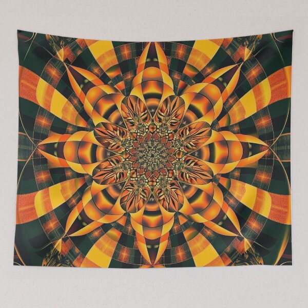 Item preview, Tartan Sunburst - Scottish Sunflower Pattern designed and sold by HausKatz.